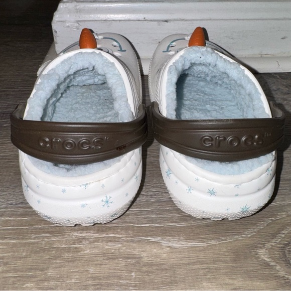 CROCS Disney Frozen Olaf lined unisex toddler boy or girl classic clogs C9 - Picture 2 of 7